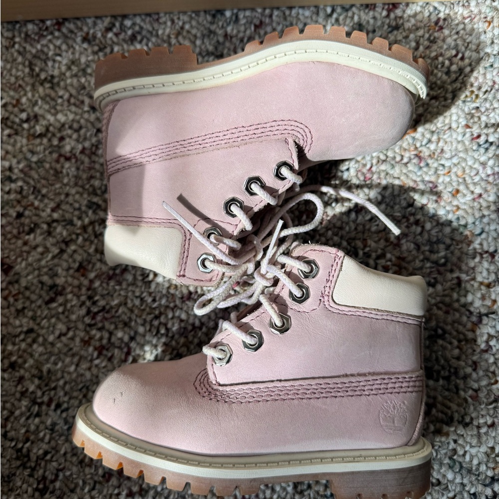 Timberland Baby Girl Light Pink Boots (5.5c)